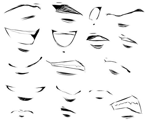 draw anime mouths